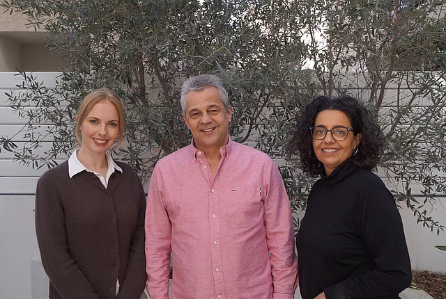The Team of the FES Cyprus Office, Elisabeth von Bach, Prof. Dr. Hubert Faustmann and Anna Tsangari