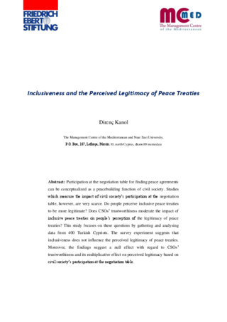 Inclusiveness and the perceived legitimacy of peace treaties
