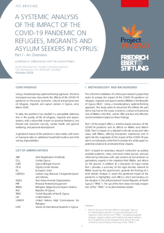 A systemic analysis of the impact of the COVID-19 pandemic on refugees, migrants and asylum seekers in Cyprus