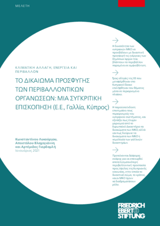 To dikaioma prosphygēs ton perivallontikon organoseon