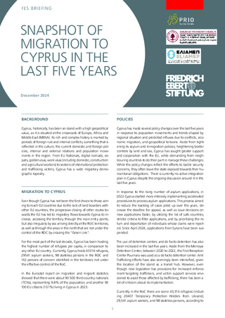 Snapshot of migration to Cyprus in the last five years